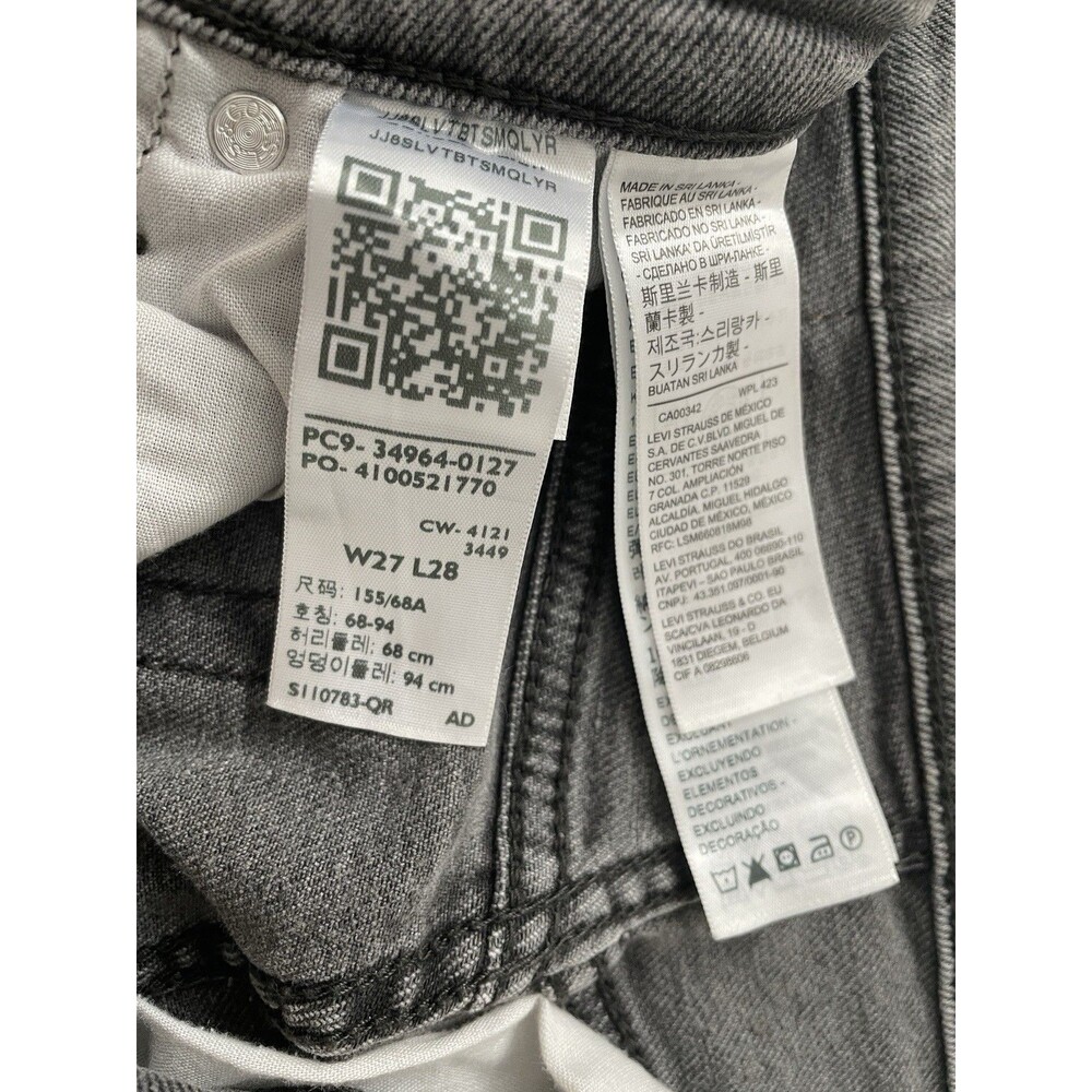 Levi’s Wedgie Straight Button Fly Jeans Cosmic Comet EUC Stretch Denim W27 L28 - Picture 5 of 8